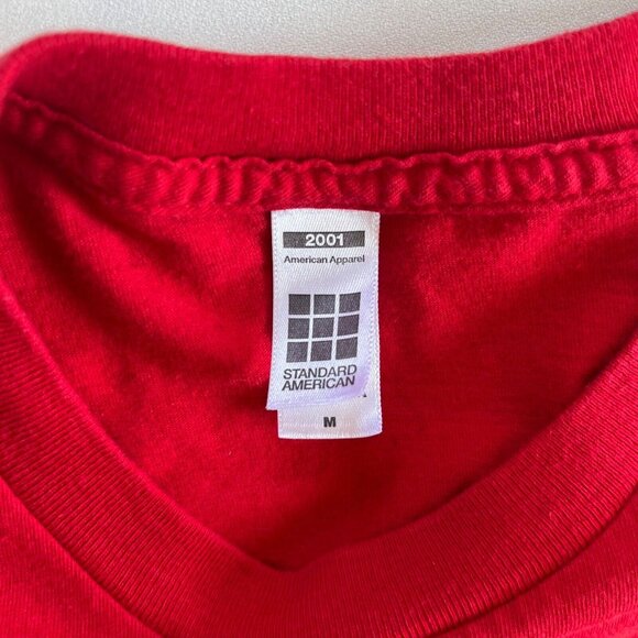 APPLE STORE Shirt Unisex Women's Red Mac Employee Short Sleeve Tee Blank M 2001 - Picture 6 of 12